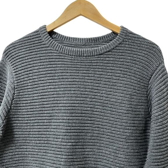 Outerknown Jetlag Cotton Alpaca Crew Neck Sweater Size S Gray Fisherman NWOT - Picture 2 of 7